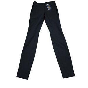 Polo Ralph Lauren Velvet Side Stripe Black Skinny Pants Ankle Zip Size 0